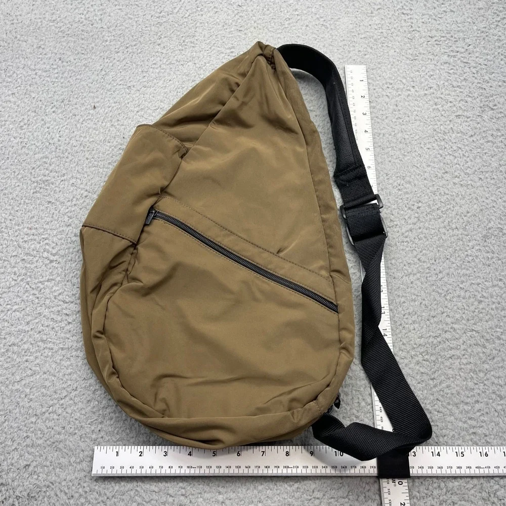 L.L. Bean 0GA32 Crossbody Brown AmeriBag Healthy Back Bag Sling Travel Backpack